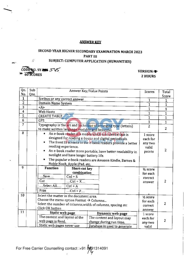 thumbnail of Hsslive-march-2023-key-SY 545 COMPUTER APPLICATION (HUMANITIES)